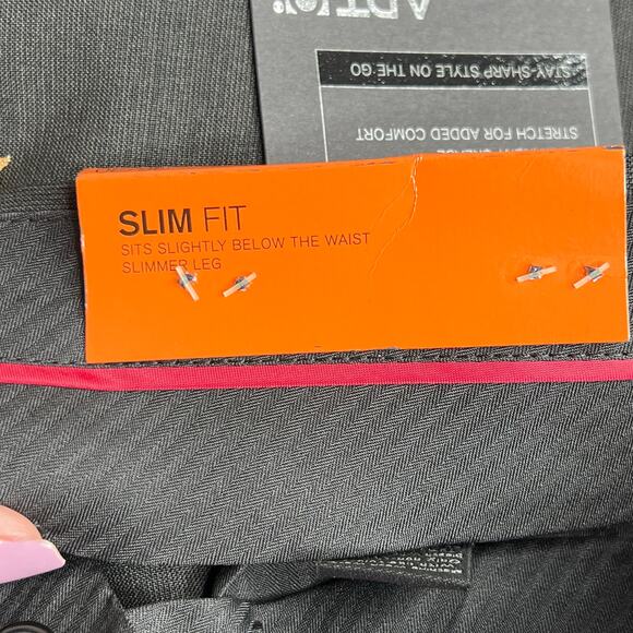 NWT Men's APT 9 Grey Slim Fit Business Dress Pants 36/30 - Picture 6 of 10